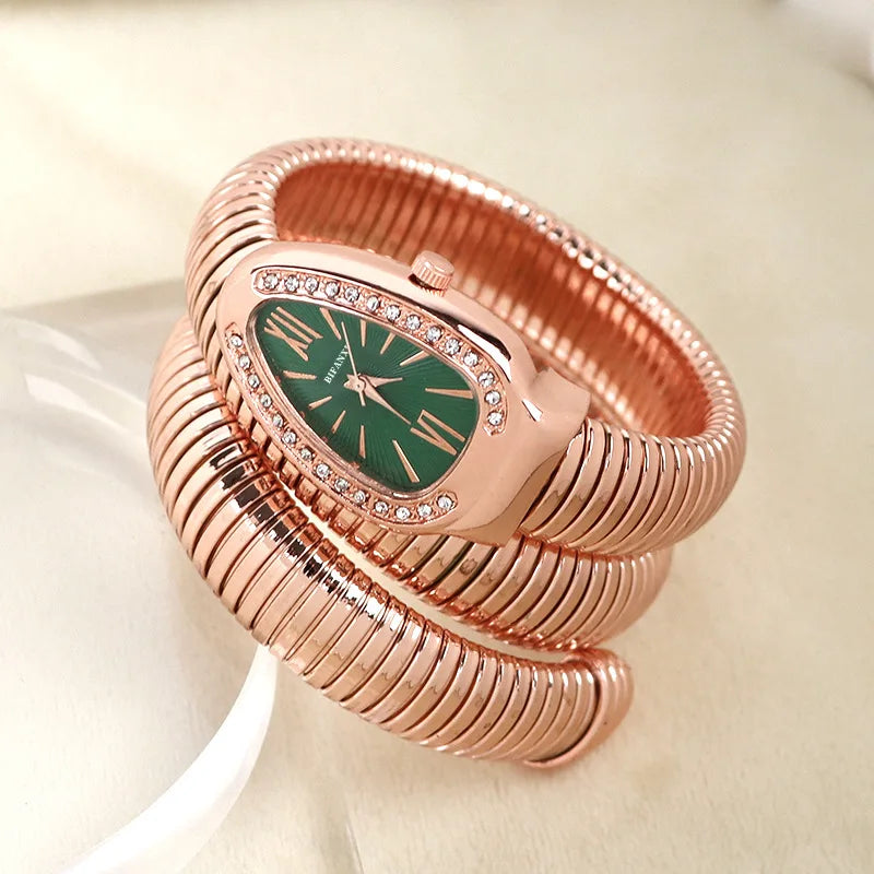 Unique Snake Shaped Design Bracelet Beauty Wrist Watches Difference Quartz Watch Women Waterproof Exquisite AAA Watch for Ladies