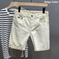 Cotton Shorts Men Summer Plus Size 46 44 42 40 Loose Thin Stretched Black Beige Students Blue Casual Half Trousers Streetwear