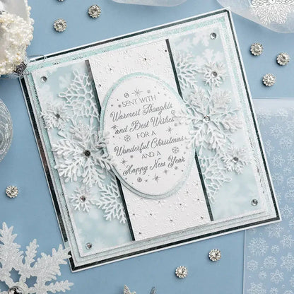 Winter Wonderland Christmas Ice Skate Snowflake Poinsettias Cutting Dies Hot Foil Scrapbooking Diary Decorate Embossing Template