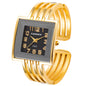 Montre-bracelet tendance pour femmes, bracelet entièrement en acier inoxydable, de luxe, en or rose, tendance 2025