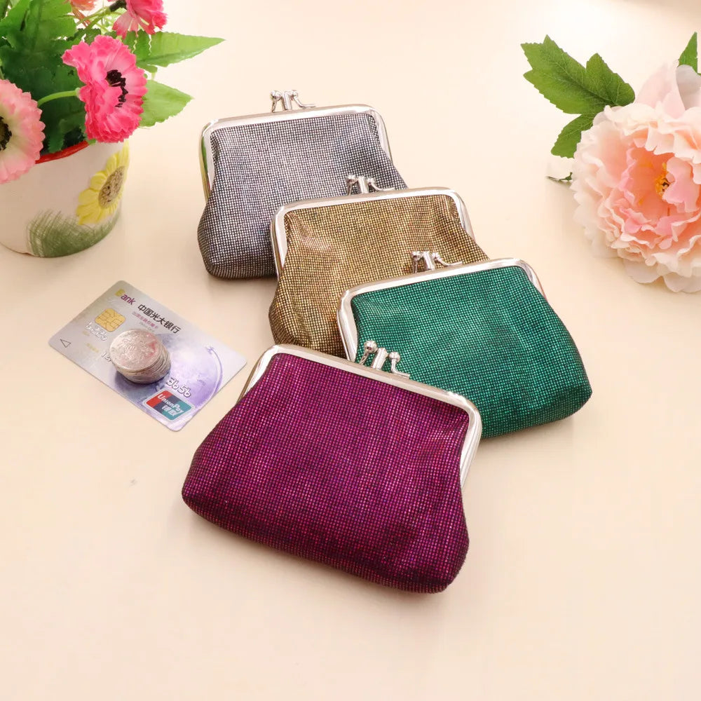 New Double Layer Women Wallets Short PU Leather Coin Purse Mini Wallet Retro Coin Purse for Women Lipstick Storage Dropshipping