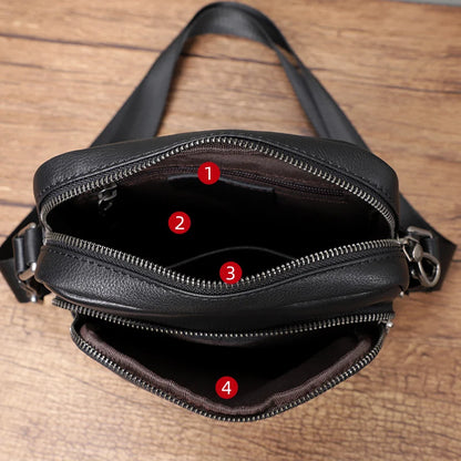 Sac à bandoulière en cuir véritable naturel pour homme, sacoche à rabat en cuir souple, petit sac à bandoulière pour homme, sacoche en cuir de vachette première couche