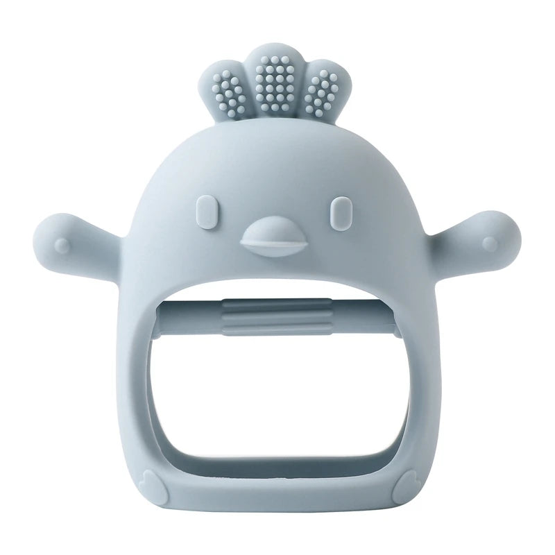 1Pcs Baby Silicone Teether Ring BPA Free Rattles Bracelet Food Grade Newborn Baby Accessories Cartoon Silicone Teething Toys