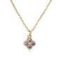 HECHENG, 18K Gold-plated CZ Stone Exquisite And Compact Flower Shaped Women's Necklace Collarbone Chain Dropshipping