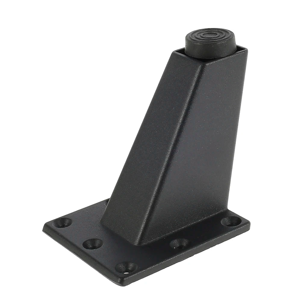 Lot de 4 pieds de meuble réglables en métal, noirs, en alliage d'aluminium épais, pour canapé, lit, meuble TV
