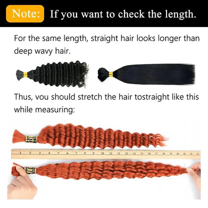 V Beauty Bulk Human Hair No Weft Boho Braids For Women Braiding Human Hair Deep Wave Hair Extensions Remy Hair 16-28 Inch 100g