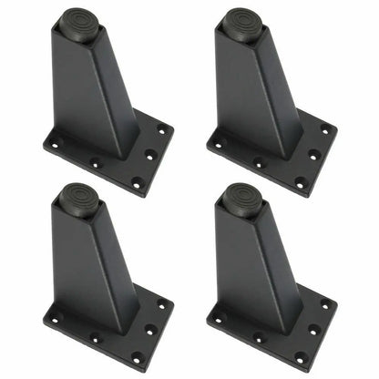 Lot de 4 pieds de meuble antidérapants, noirs et blancs, pour canapé, armoire, table