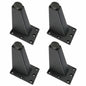 Lot de 4 pieds de meuble antidérapants, noirs et blancs, pour canapé, armoire, table