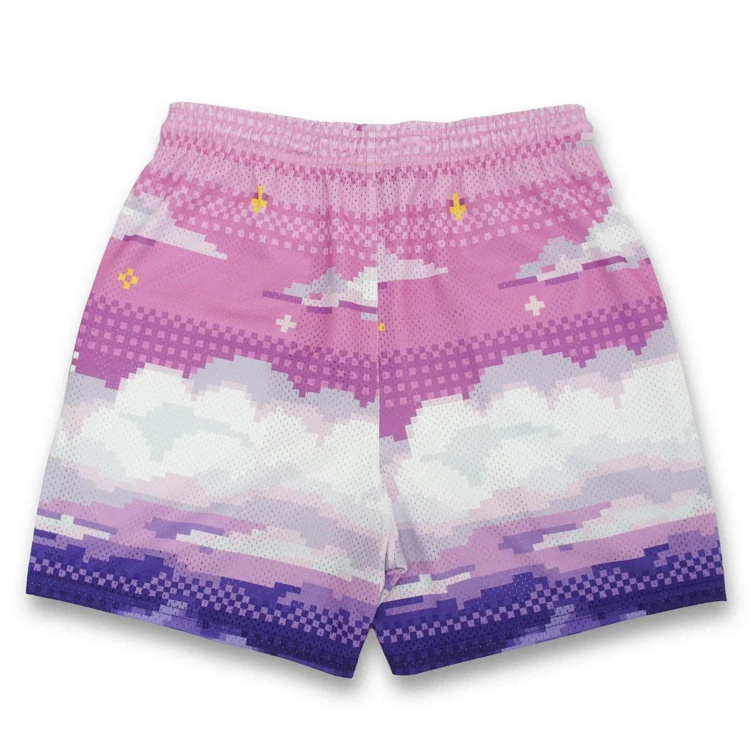 2024Summer New Digital Printing American Sports Casual Shorts Mesh Breathable and Loose Men's Short Shorts