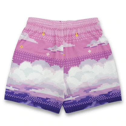 2024Summer New Digital Printing American Sports Casual Shorts Mesh Breathable and Loose Men's Short Shorts
