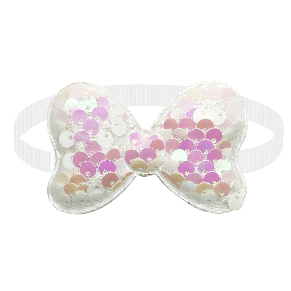 50/100pcs Sequin Style Pet Puppy Ties Dog Accessories Pet Dog Bow Tie Bowknot Dog Bowtie Collar Pet Dog Grooming Product