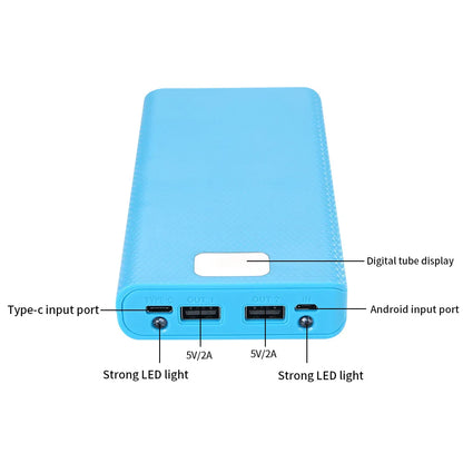 DIY 8*18650 Battery Power Bank Case Charge Storage Box 5V Dual USB Type C Battery Holder Box PD QC3.0 Fast Charge For SmartPhone