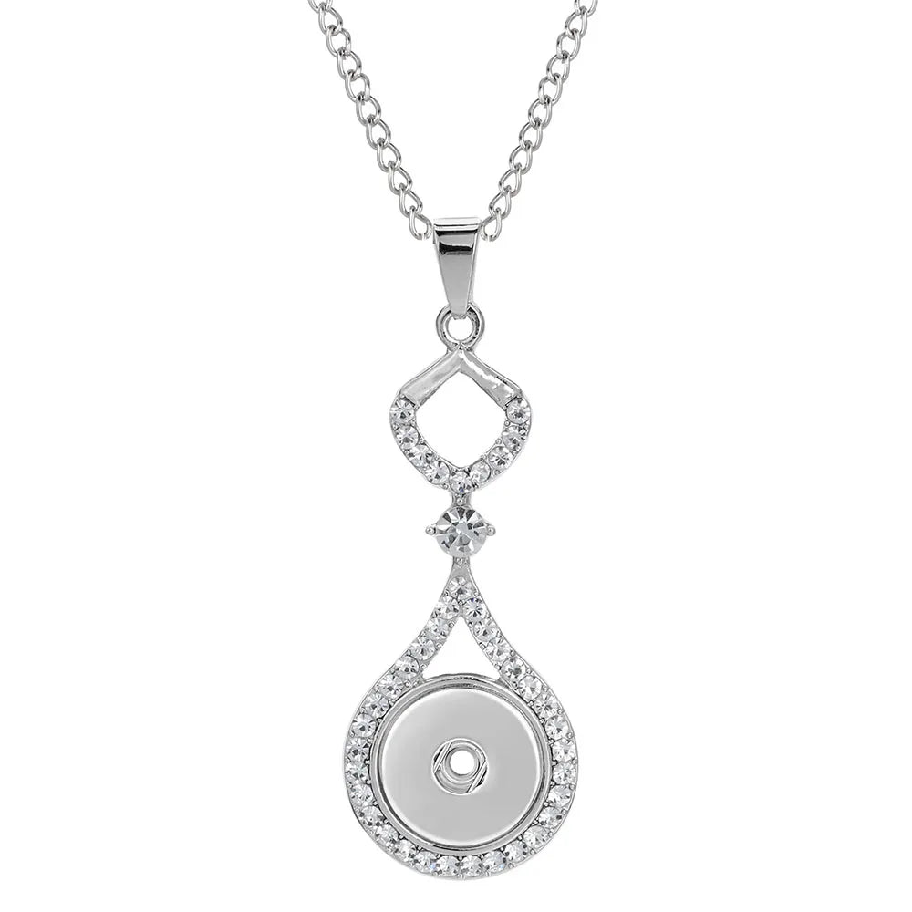 Three Color Snap Necklace Jewelry Simple Snap Pendant Necklace Fit 18mm Snaps Button Jewelry for Women Accessories ZG511