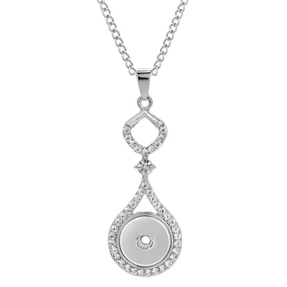 Three Color Snap Necklace Jewelry Simple Snap Pendant Necklace Fit 18mm Snaps Button Jewelry for Women Accessories ZG511