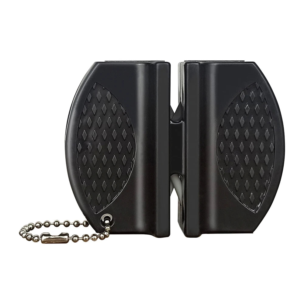Mini Knife Sharpener Rough and Delicate Double sided Sharpener Portable Ceramic Sharpener Pocket Outdoor Camping and Hiking