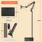 Phone Live Streaming Stand Desktop Multifunctional Overhead Shooting  Floor Tripod with Fill Light for Selfie and Video Shooting