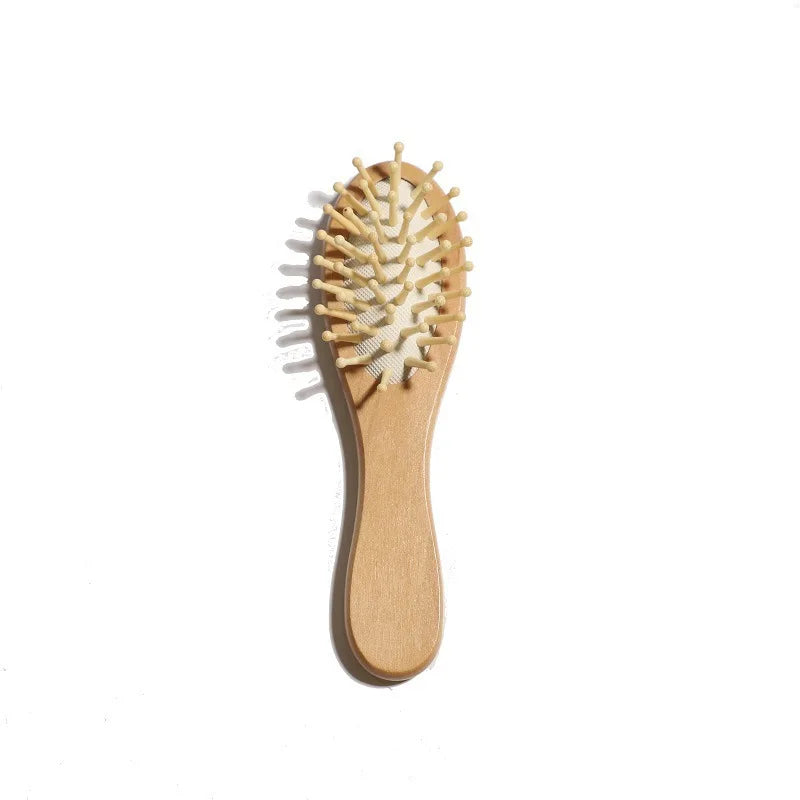 Newborn Baby Wool Baby Wooden Brush Comb Newborn Hair Brush Infant Head Massager Portable Baby Comb Hair Bath Brush Comb New