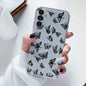 For Samsung Galaxy S23 FE Case Flowers Soft Silicone Back Case for Samsung S 23 FE Phone Cover S 23FE Coque Funda Transparent