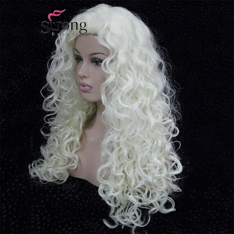 Strongbeauty Long Hair Curly Wavy Full Head Halloween Synthetic Wig Cosplay Costume Party Wigs
