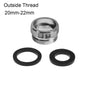 Kitchen Faucet Adapter Set 18/20/22/24mm To 22mm With Washer Metal Male Female Saving Tap Aerator Connector Bathroom Accessories