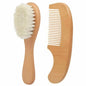 Newborn Baby Wool Baby Wooden Brush Comb Newborn Hair Brush Infant Head Massager Portable Baby Comb Hair Bath Brush Comb New