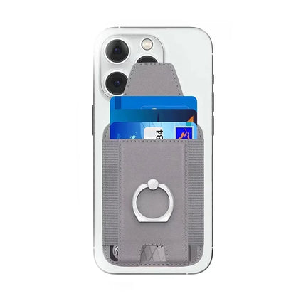 Magsafe Phone Wallet Card Holder with Ring Stand Flap Cover Pu Leather Wallet Magnetic Phone Case for Iphone 12 13 14 15 16 Pro