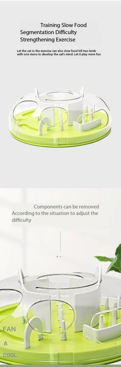 Cat Puzzle Interactive Treat Dispensing Toy Mental Enhancement Slow Feeder Toy  Interesting Cat Maze Slow Feeder Tray Bowl