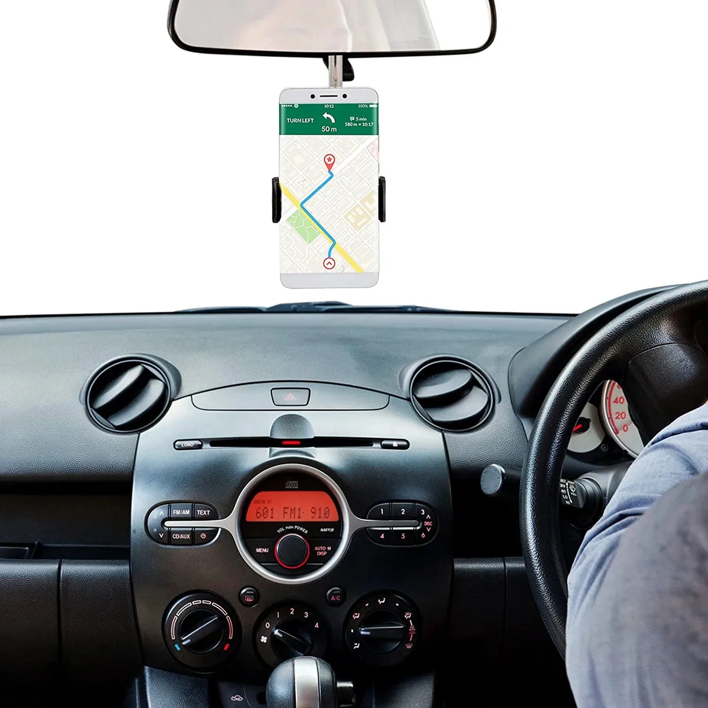 360 Rearview Mirror Car Phone Holder Universal Phone Stand Mount Support GPS Adjustable Bracket Back Seat Mobile Phone Holder
