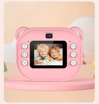 Kids Instant Print Camera Mini Digital Camera Photography Video Camera Toys Inkless Printing Thermal Print Camera for Girls Boys