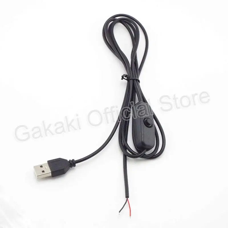 LED Strip USB Connector Cable Extension 2 pin Power Supply Wire on/off Switch Electrical  5V Wire For LED Lighting