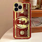 Luxury dollar us phone case for iphone 11 12 mini 13 14 pro max transparent shell