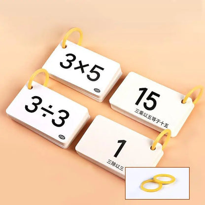 Kids Math Learning Cards Mathematics Card Tool Multiplication Division Arithmetic Education Toys For Children Birthday Gift