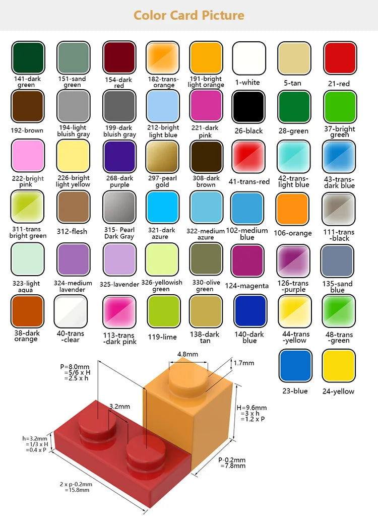 Rainbow Pig MOC Parts 30374 Bar 4L Compatible High-tech Bricks DIY Assmble Building Blocks Particle Kid Puzzle Brain Toy Gift