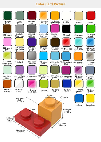 Rainbow Pig MOC Parts 30374 Bar 4L Compatible High-tech Bricks DIY Assmble Building Blocks Particle Kid Puzzle Brain Toy Gift