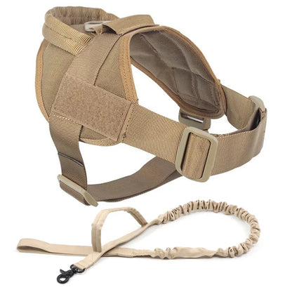 Dog Tactical Vest Nylon Outdoor Water-Repellent Dog Clothing Large and Medium-sized Dog Training Vest Harness Traction