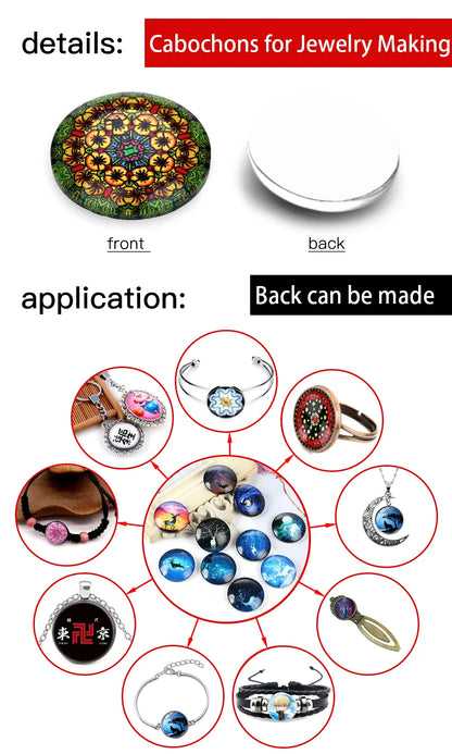 Watercolor Christmas snowman 10pcs18mm/20mm/25mm Round photo glass cabochon demo flat back Making findings