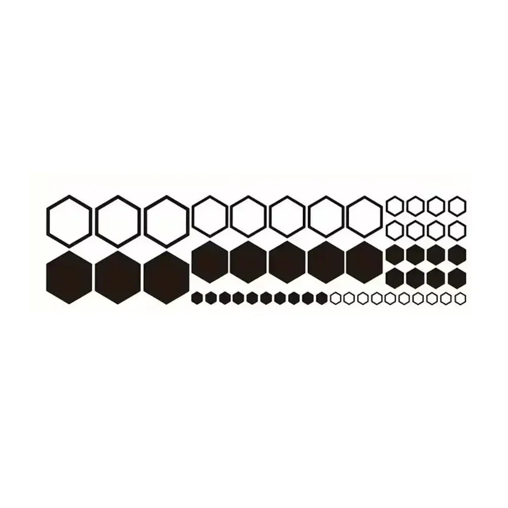 52pcs Honeycomb Auto Vinyl Decals Large and Small Combination Hexagonal Stickers DIY Car Body Cool Styling Open Style Decoration