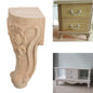 Pieds de meuble TV en bois massif sculpté de style européen, 8/4/1 pièce, 10 x 5,5 cm