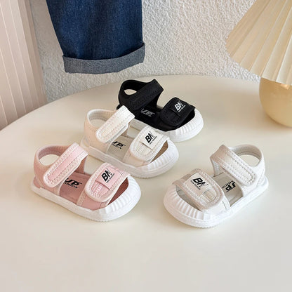 Summer Baby Girls Boys Non-slip Sandals Closed-Toe Flats Toddler First Walkers Crib Shoes Outdoor Infant Children Sandal