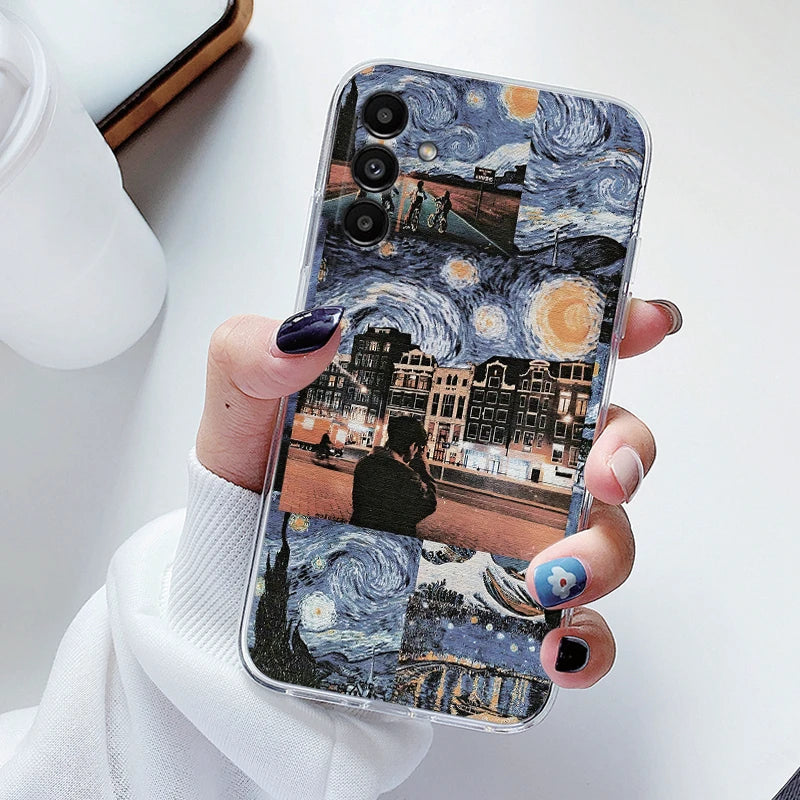 For Samsung Galaxy S23 FE Case Flowers Soft Silicone Back Case for Samsung S 23 FE Phone Cover S 23FE Coque Funda Transparent
