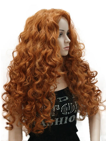 Strongbeauty Long Hair Curly Wavy Full Head Halloween Synthetic Wig Cosplay Costume Party Wigs
