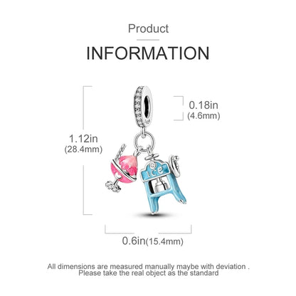 New 925 Sterling Silver Luminous Elf Blue Purple Butterfly Moon Life Tree Charms Beads Fit Pandach Original Bracelet DIY Jewelry