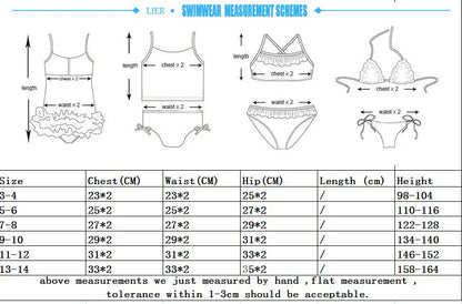 3-14 Years Flower Print Girls Kids Swimwear Summer Children Teen Students Two Pieces Swimsuit Kids Bikini Set Bathing Suit