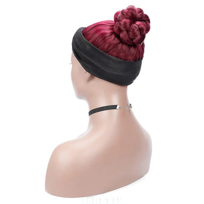 99J Burgundy Headband Wigs Human Hair Body Wave 99J Burgundy Red Wig Glueless Full Machine Made Human Hair Wigs For Women