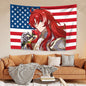 Tapisserie Anime unique Boothill Drapeau américain Honkai Star Rail Chambre Dessin animé Fond Tissu Fête Bannière Chambre Décoration de la maison