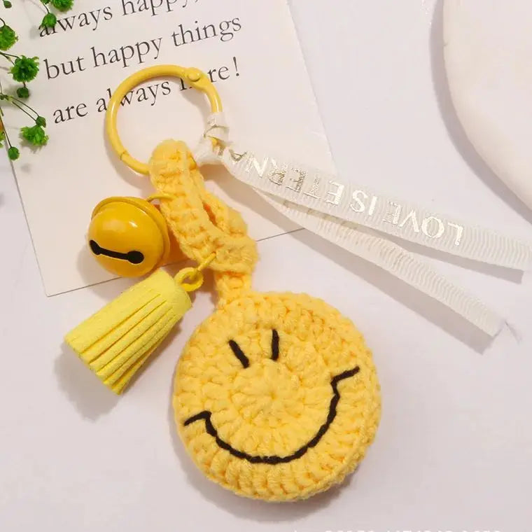 Porte-clés émoticône souriant, porte-clés émoticône, pendentifs pour hommes et femmes, porte-clés, breloques pour sac à main, bijoux DIY