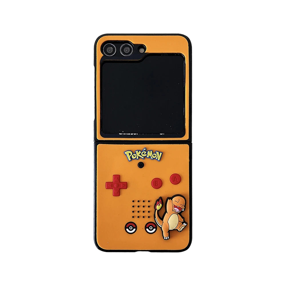 Japan Anime P-Pokemon Phone Case For Samsung Galaxy Z Flip 6 zflip7 Z Fold 3 4 5 7 zfold4 zflip6 Squirtle Charmander Cover