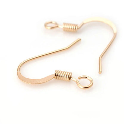 Crochets de boucles d'oreilles en laiton imitation rhodium couleur or 18 carats pour femmes, accessoires de bijoux à faire soi-même, vente en gros