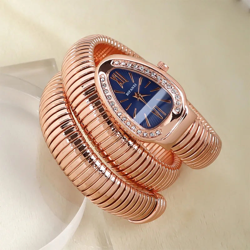 Unique Snake Shaped Design Bracelet Beauty Wrist Watches Difference Quartz Watch Women Waterproof Exquisite AAA Watch for Ladies