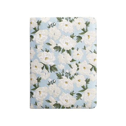 Carnet de notes vintage brodé, finition mate, élégant, imprimé, reliure en tissu de coton, carnet d'écriture pour étudiant Morandi